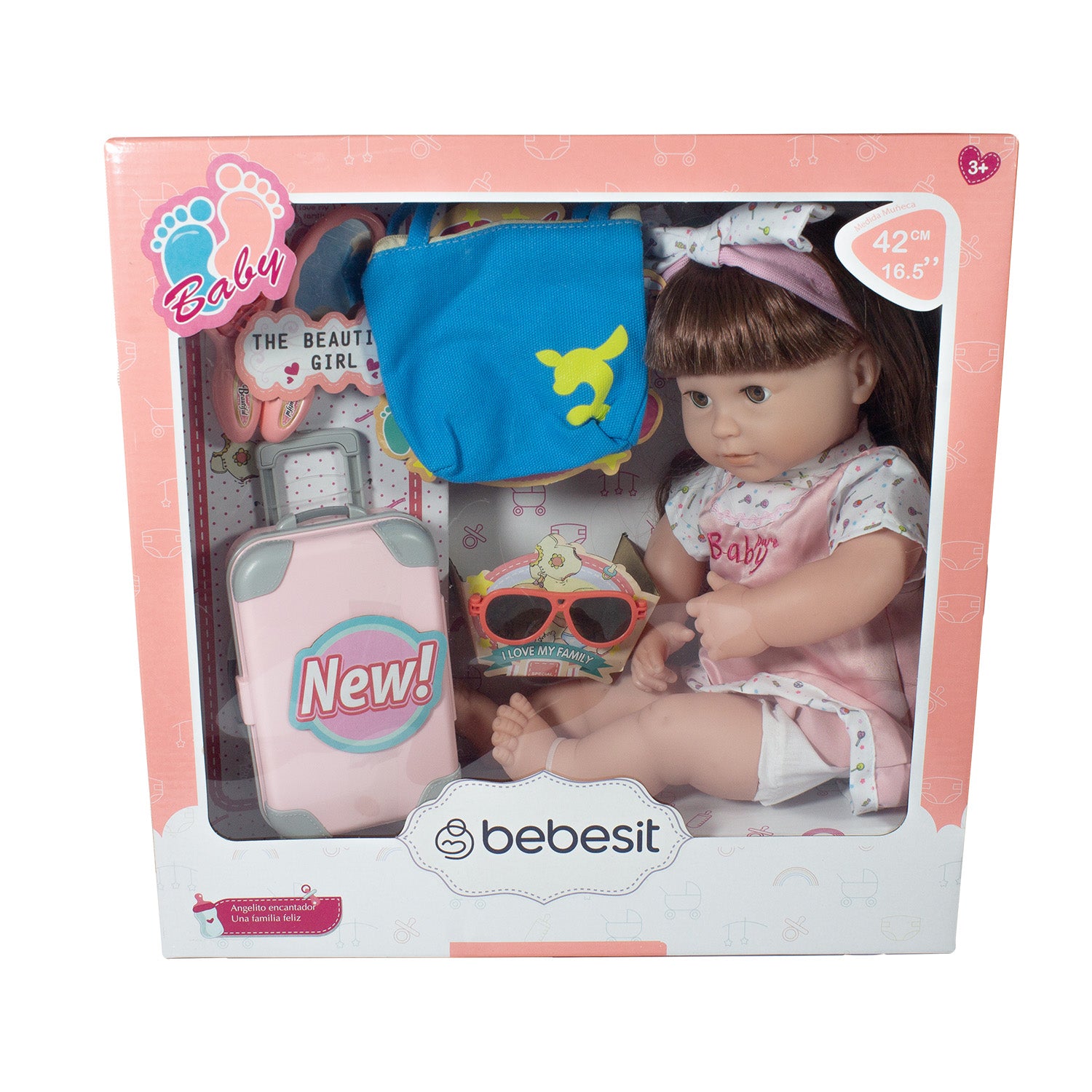 Muñeca Bebe Emma 42cm con accesorios