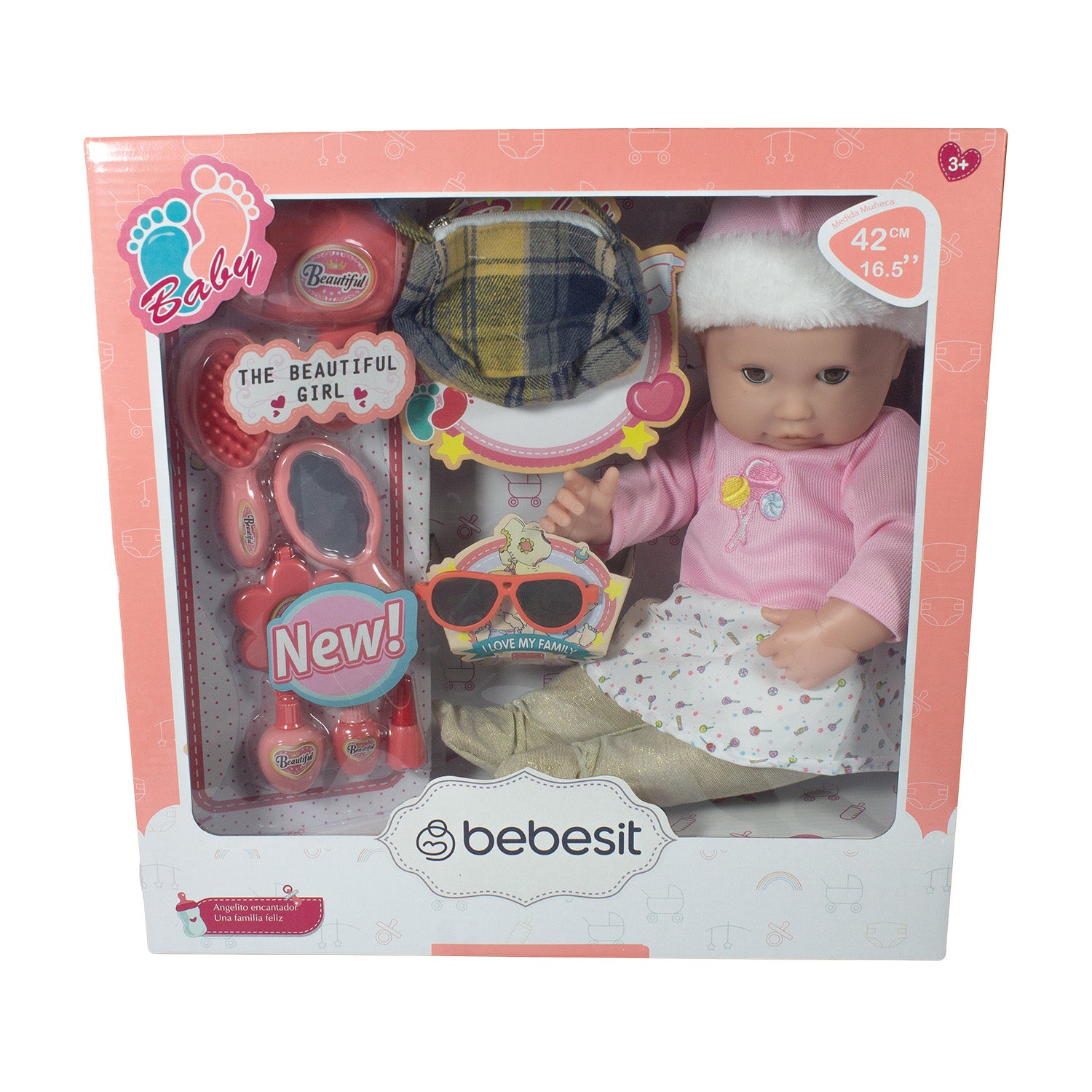 Muñeca Bebe Celeste 42cm con accesorios