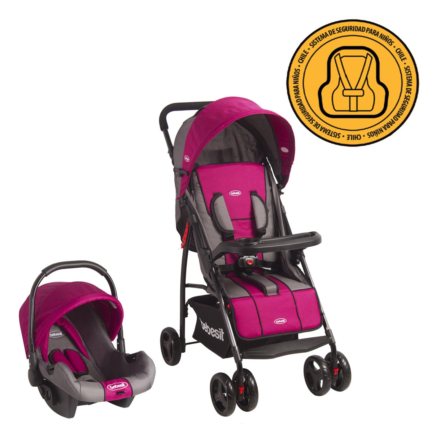 Coche Travel System Summer Rosado