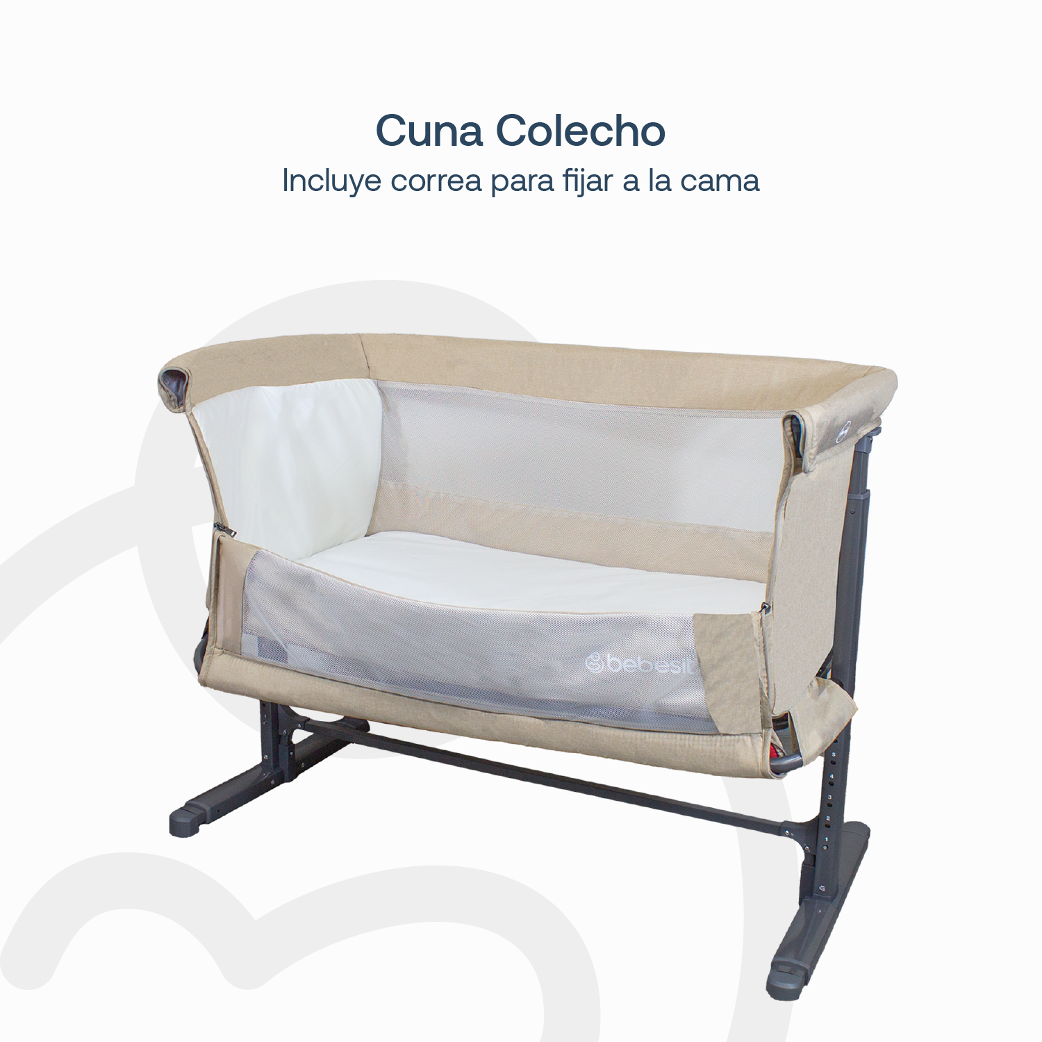 Cuna Colecho con Mosquitero MySide LX Beige Bebesit