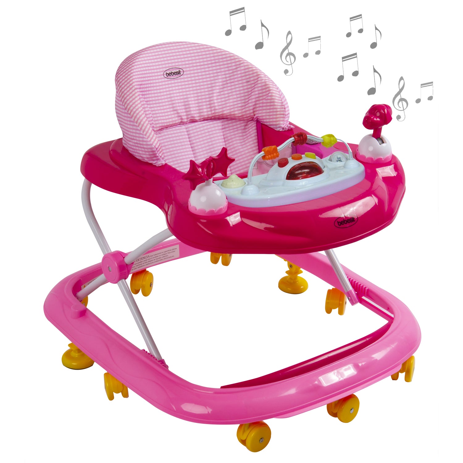 Andador Musical Airbus Rosa