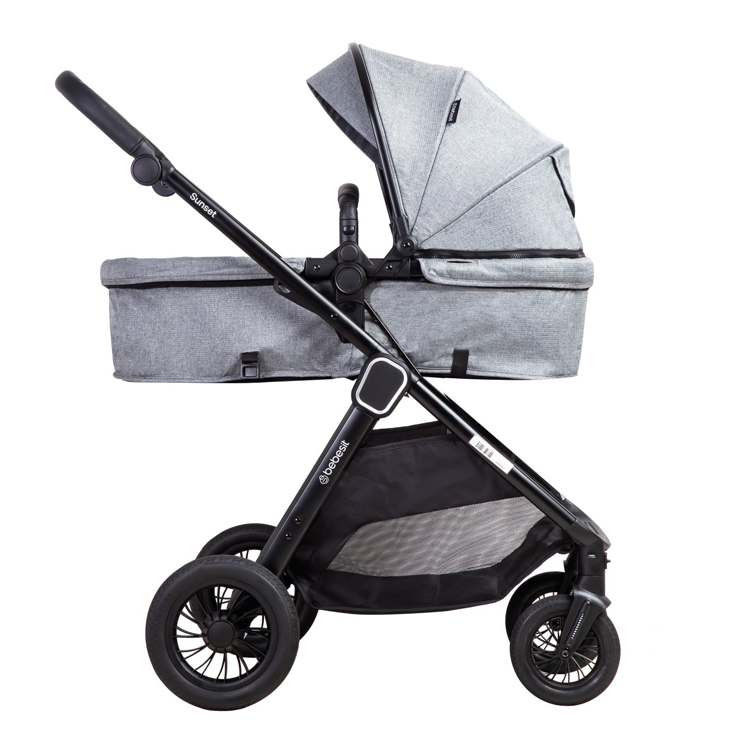 Coche Cuna Travel System Isofix Sunset Premium Gris Bebesit