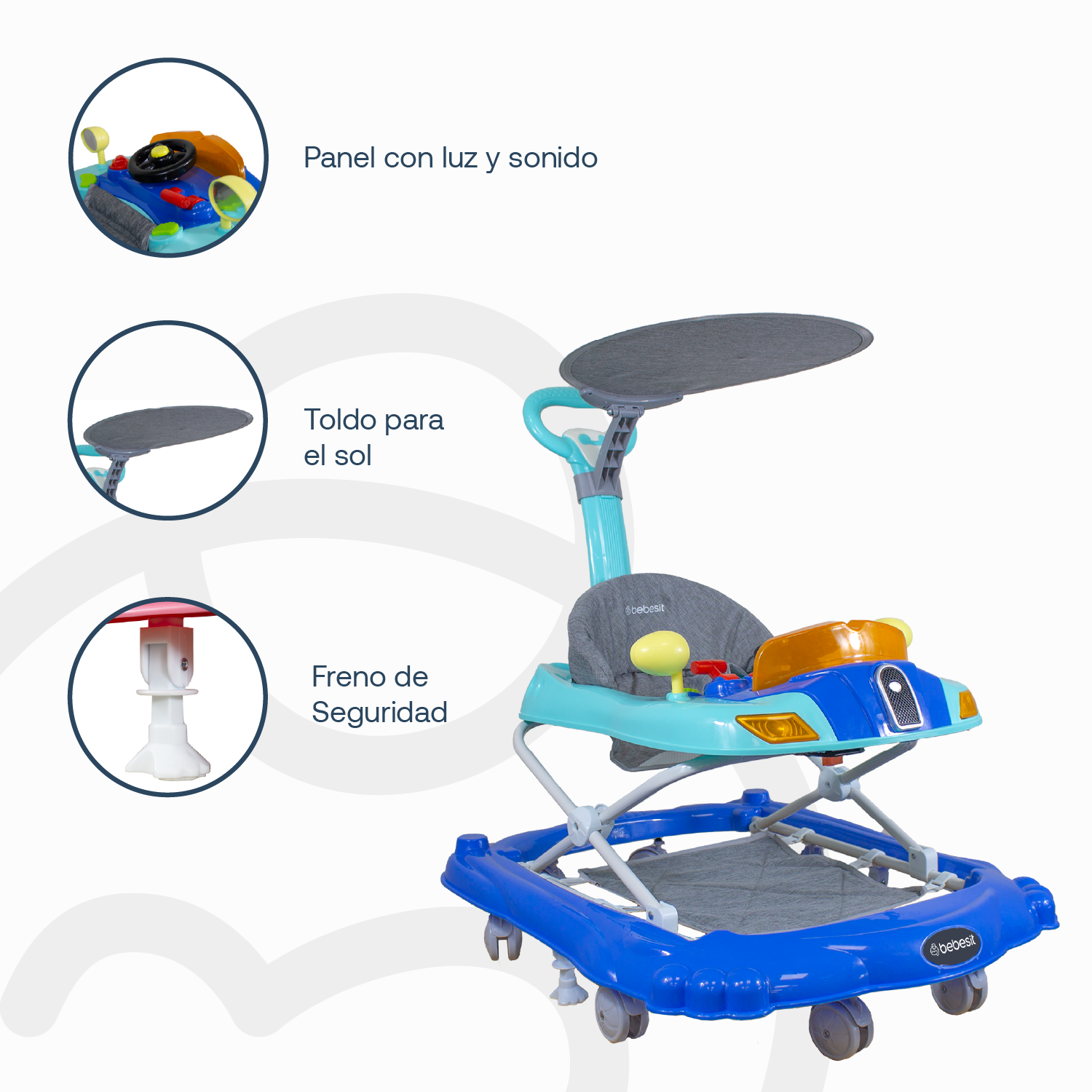 Andador 3 en 1 Discover & Play Azul