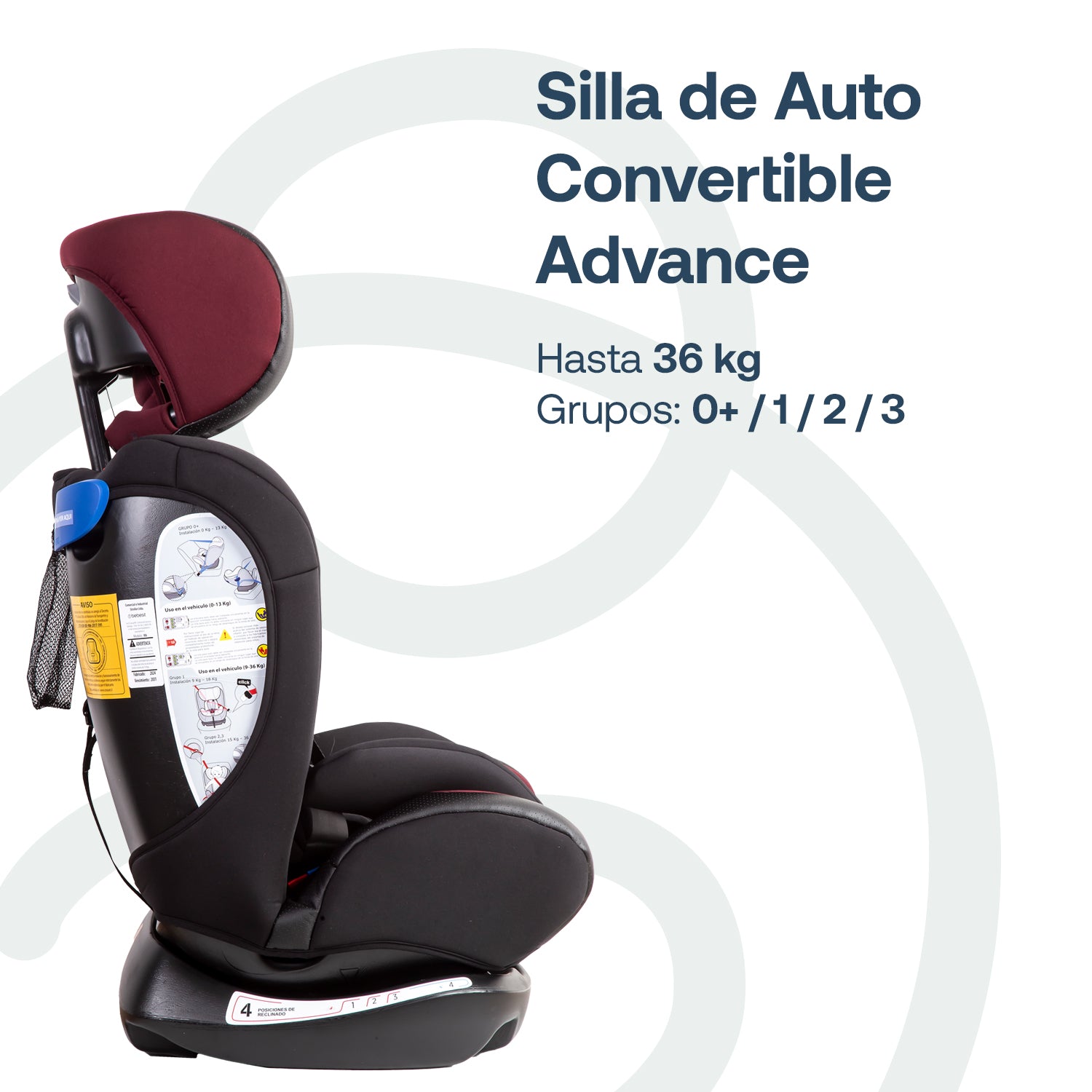 Silla de Auto Convertible Advance Roja