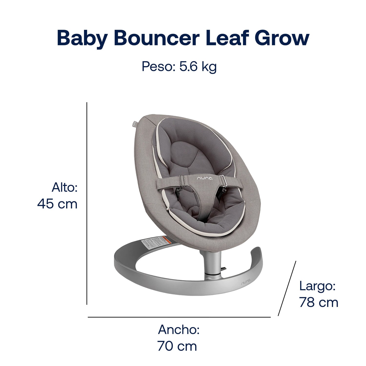 Baby Bouncer Leaf Grow Quartz Nuna