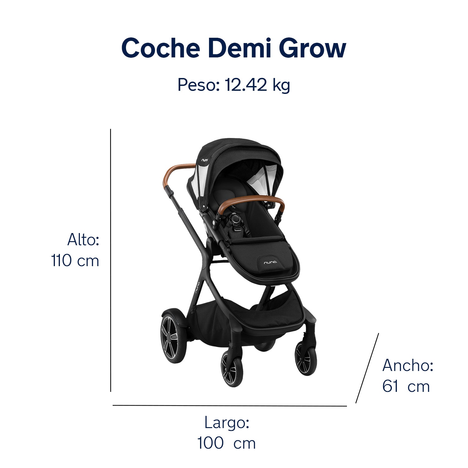 Coche Paseo Demi Grow Caviar