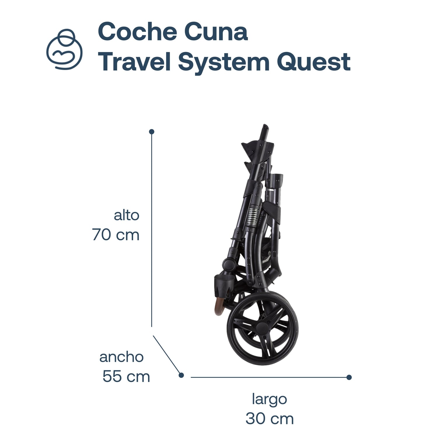 Coche Cuna Travel System Quest LX Beige