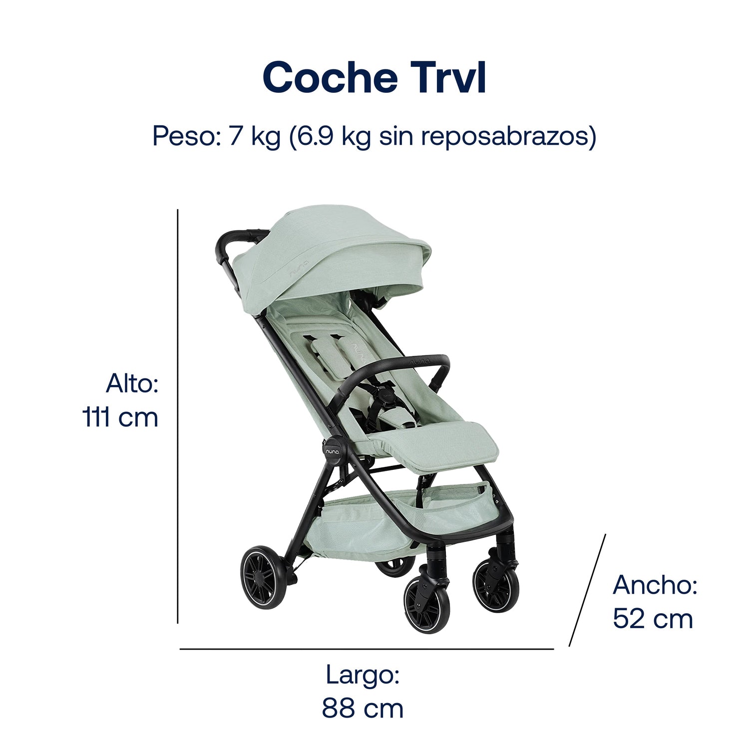 Coche de Paseo TRVL Seafoam Nuna