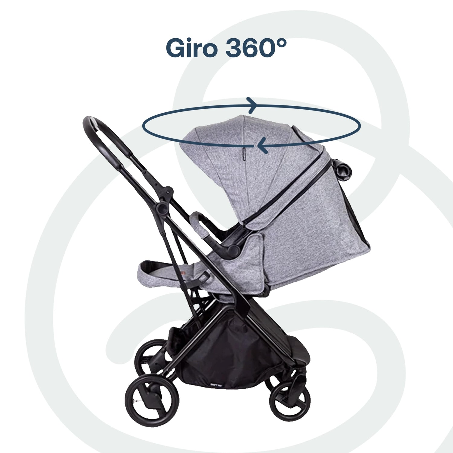 Coche Cuna travel system Swift 360 Gris