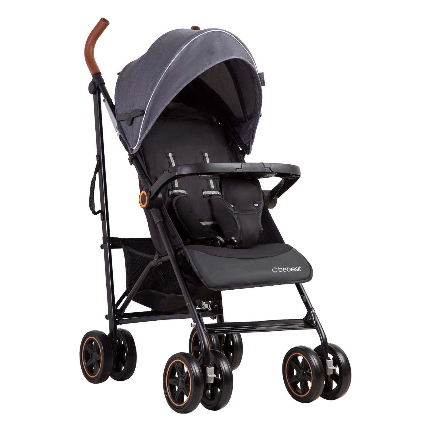 Coche Paragua Magic Ride Fiesta Gris Bebesit