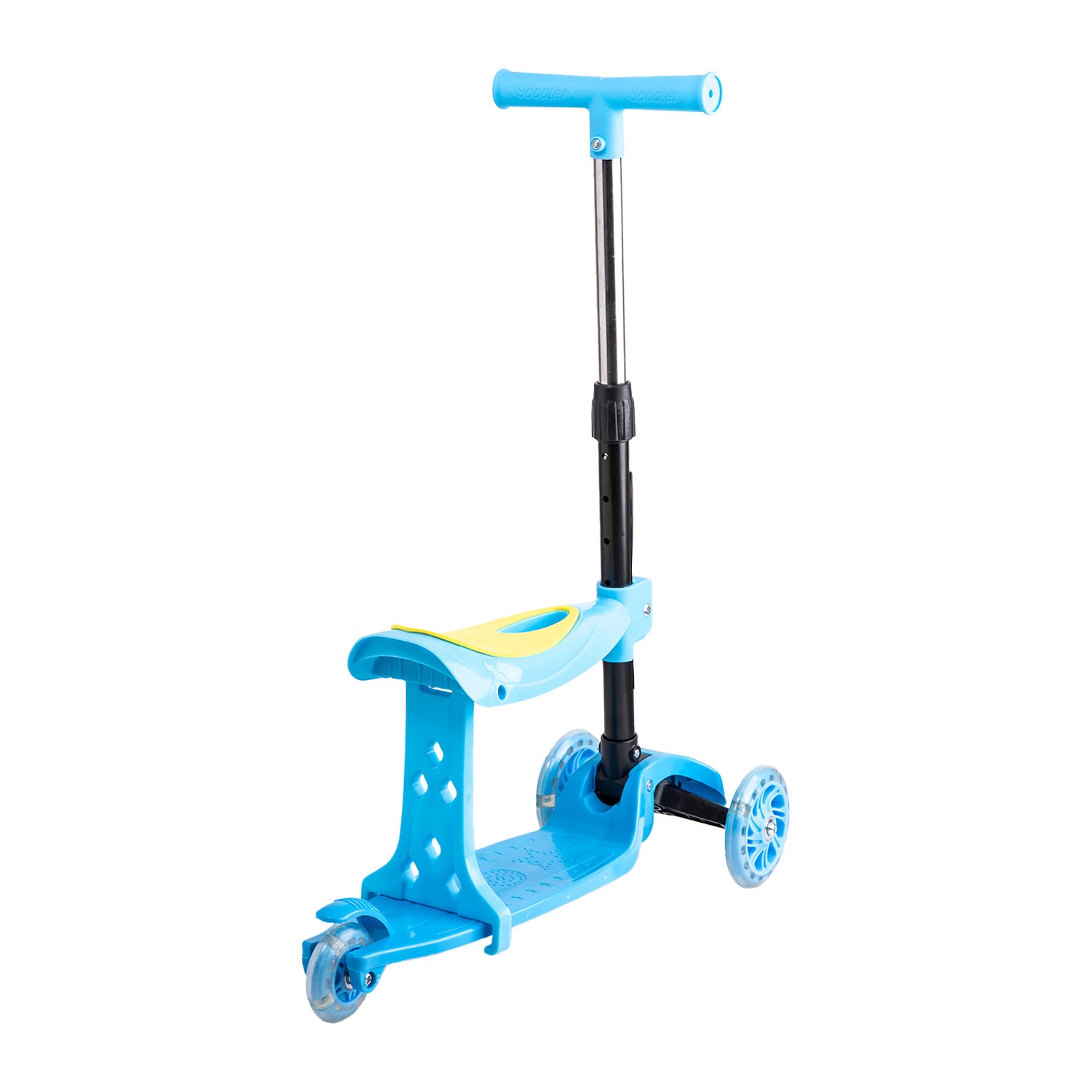 Scooter Monopatín 2 en 1 con Asiento Niño Plegable XT04 Azul