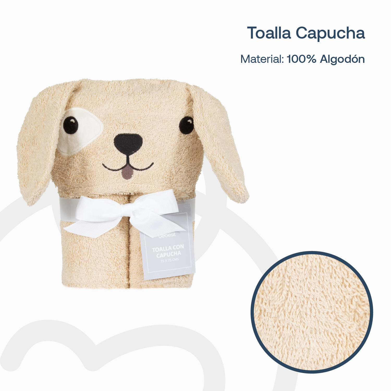 Toalla Capucha Perro Bebesit