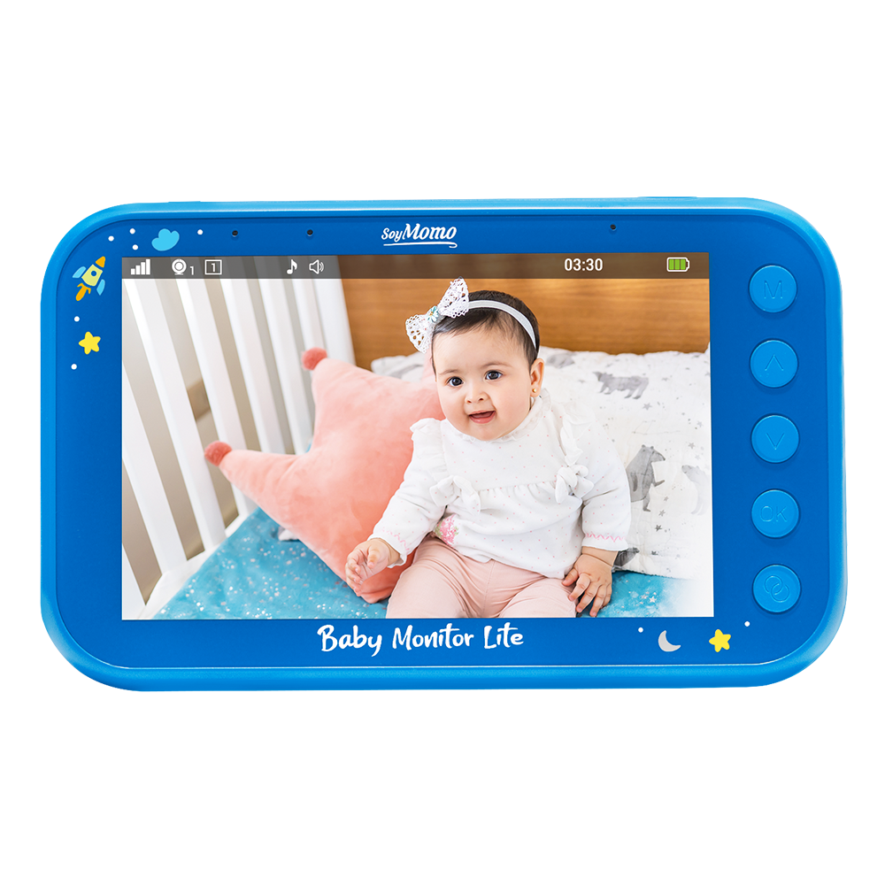 Monitor Soymomo Lite Pantalla 4.3 Visión Nocturna Colores Azul