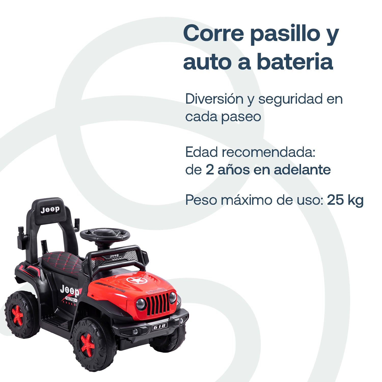 Auto Correpasillo Eléctrico Cruiser Rojo Bebesit