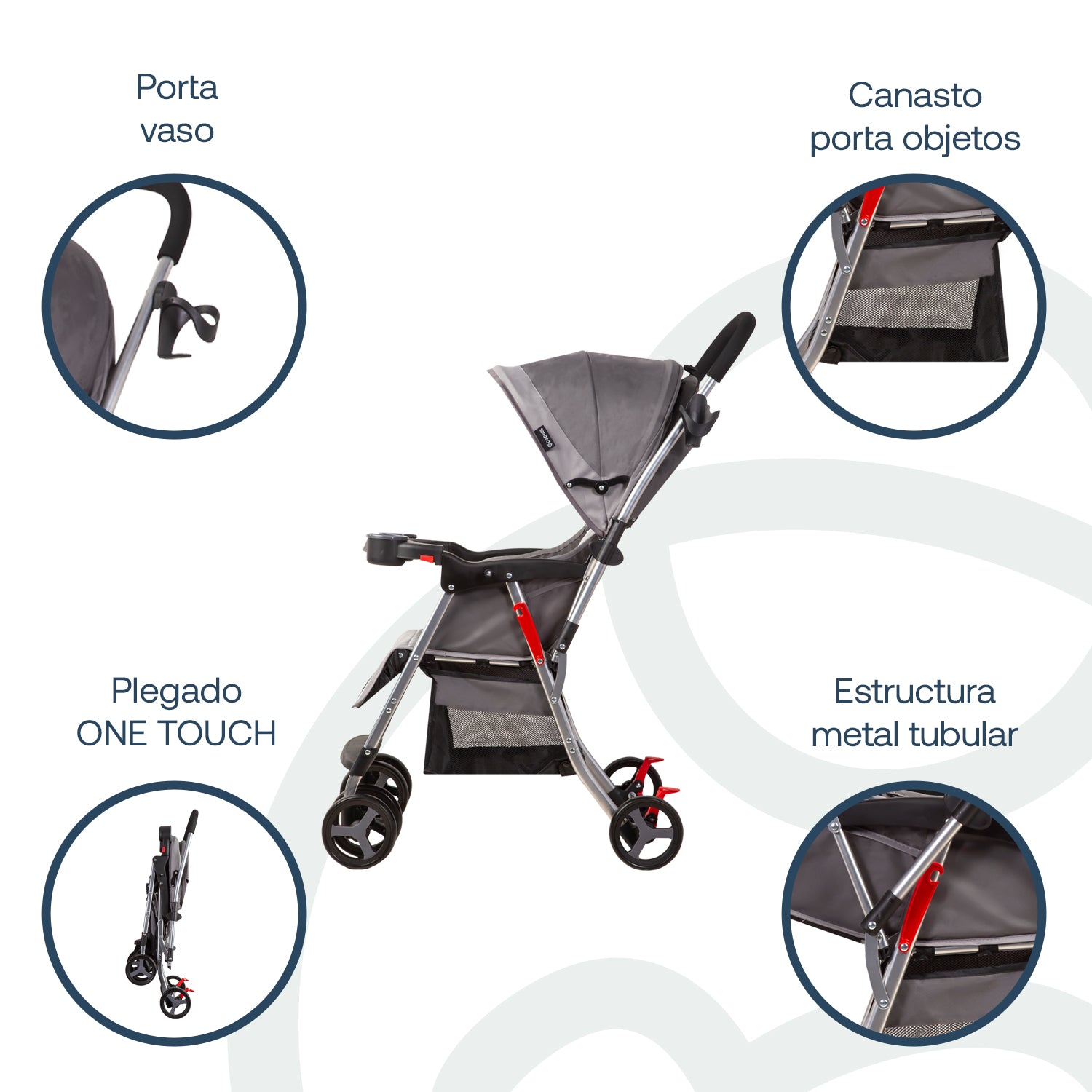 Coche Paseo y Cuna Twister SX Gris