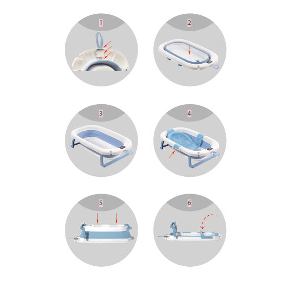 Bañera Plegable Aqua Azul Bebesit