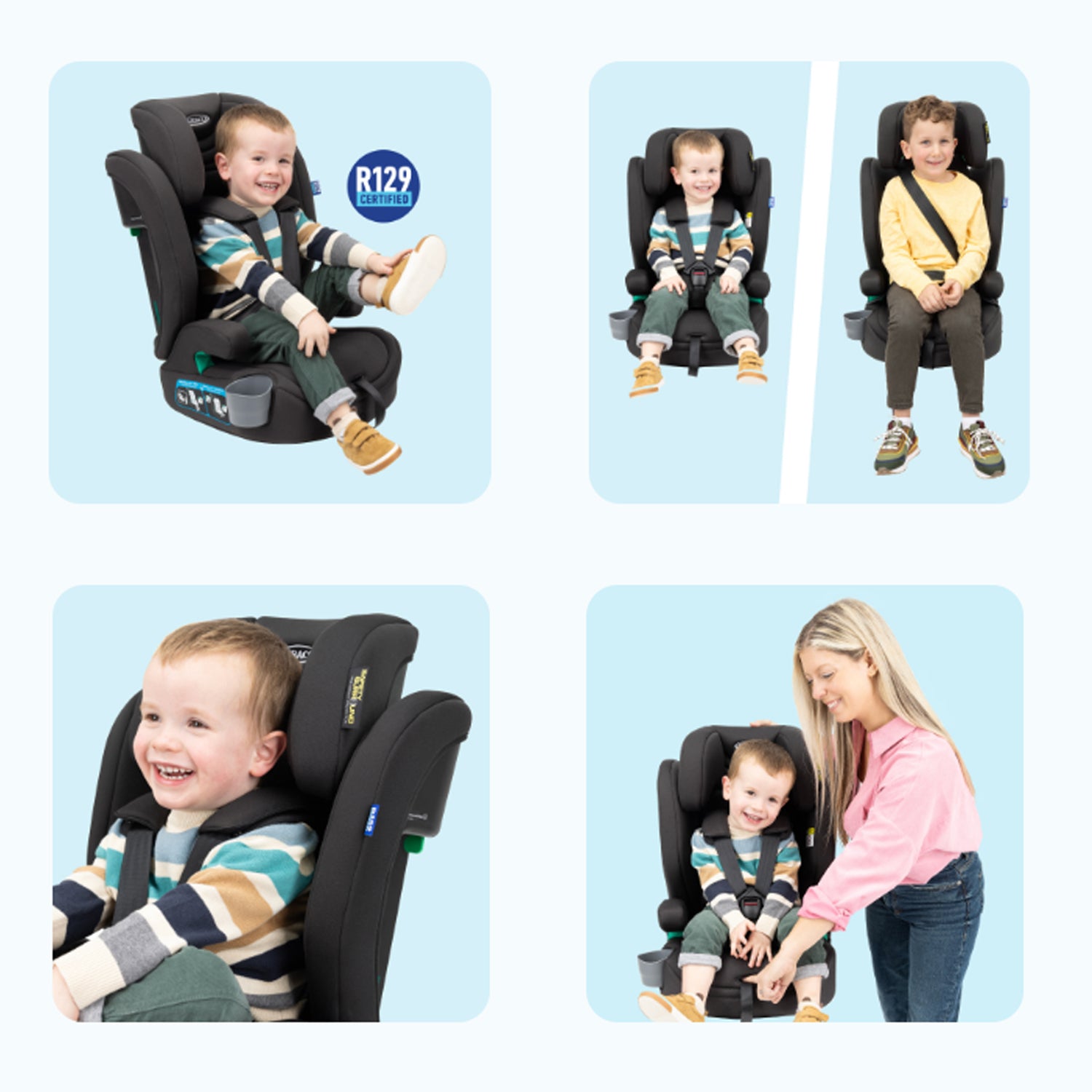 Silla de Auto Butaca 2 en 1 Eldura R129 Midnight Graco