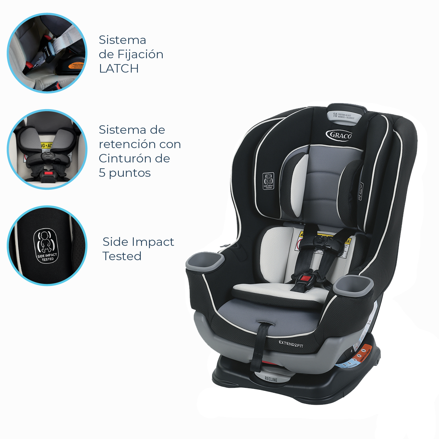 Silla de Auto Convertible Extend2fit Gotham