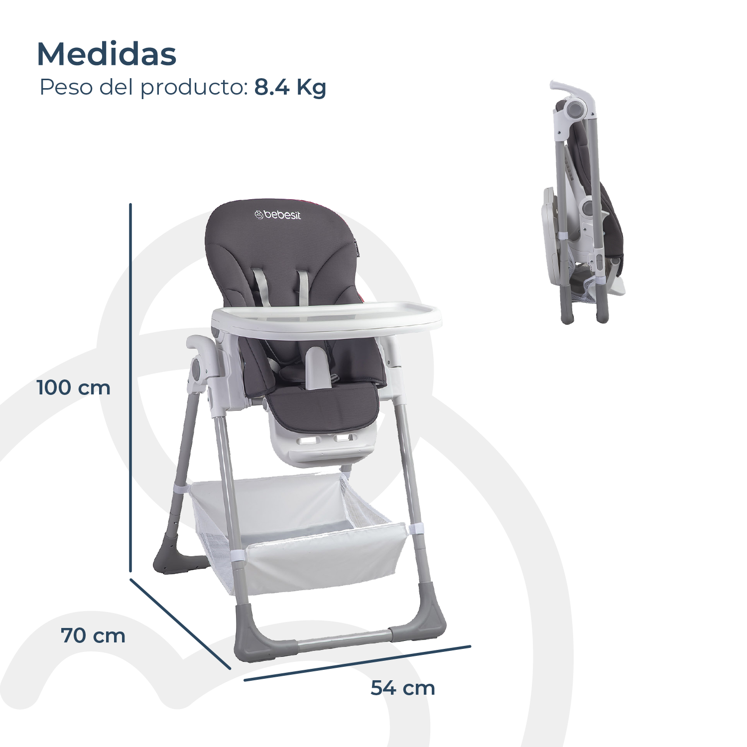 Silla de Comer Snack LX Gris