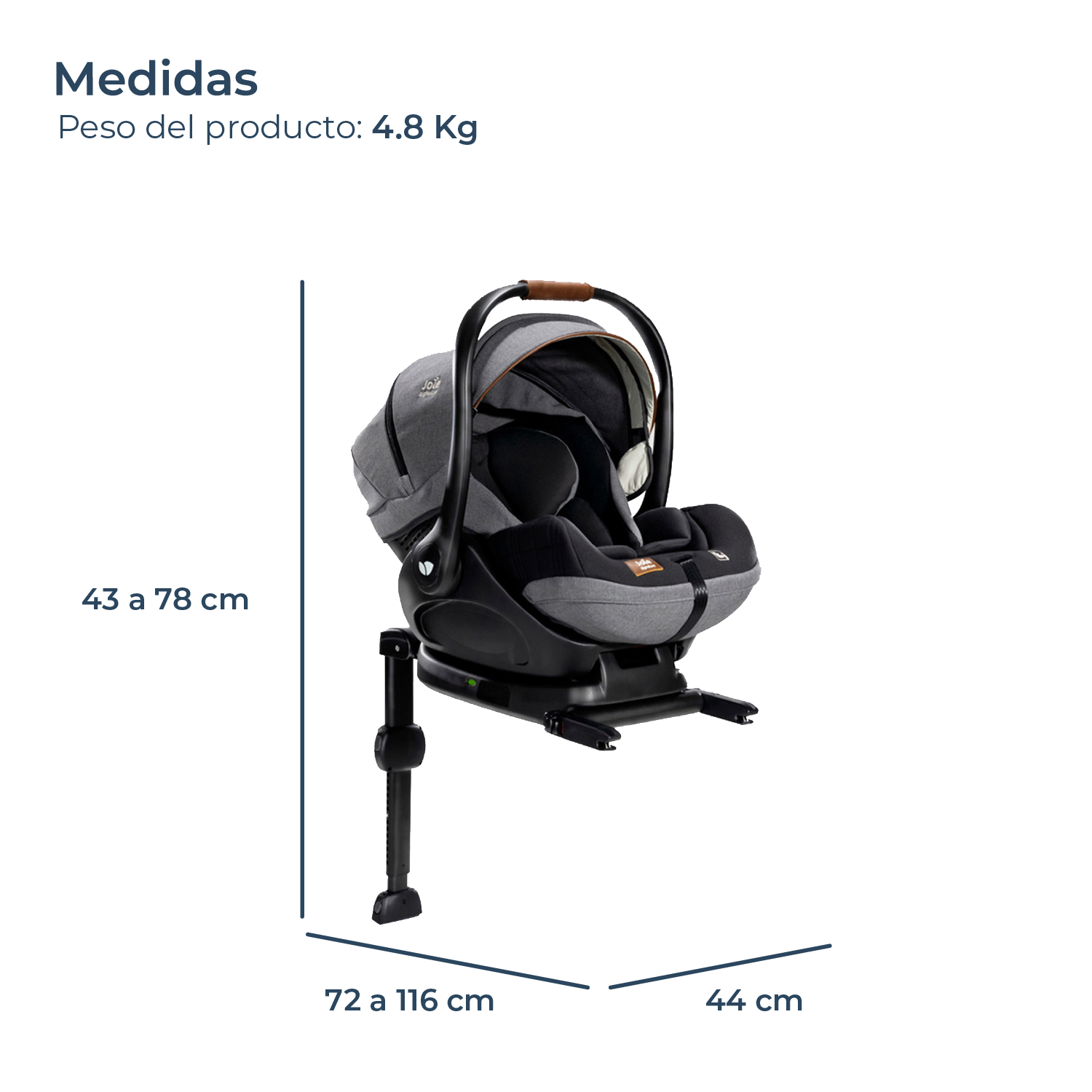 Silla de Auto Bebe Joie I-Level Charcoal Joie