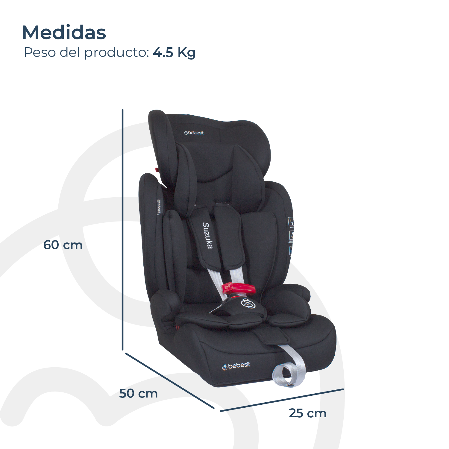 Silla de Auto Butaca Suzuka Negra