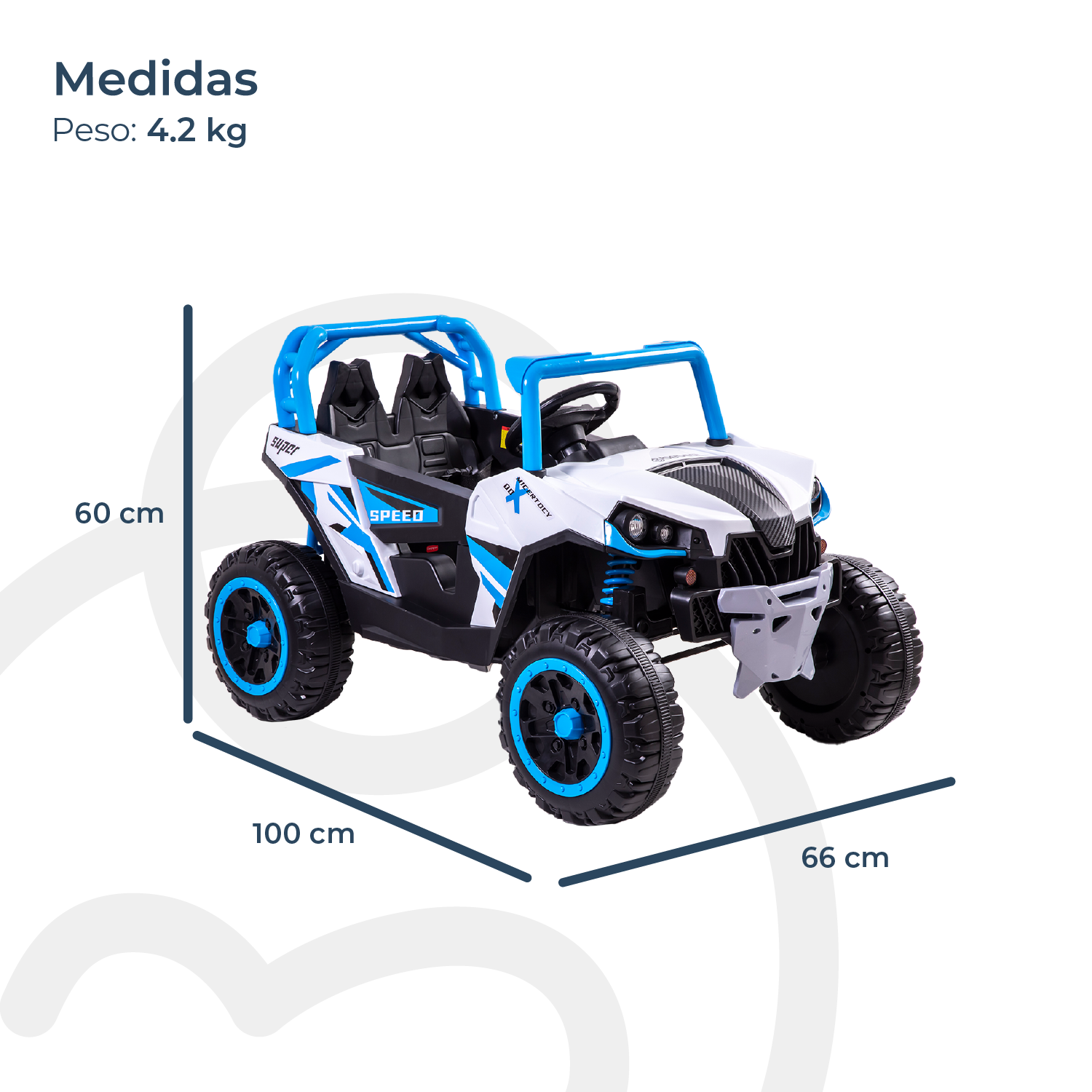 Camioneta Eléctrica todo terrenocon con control remoto Explorer Azul Bebesit