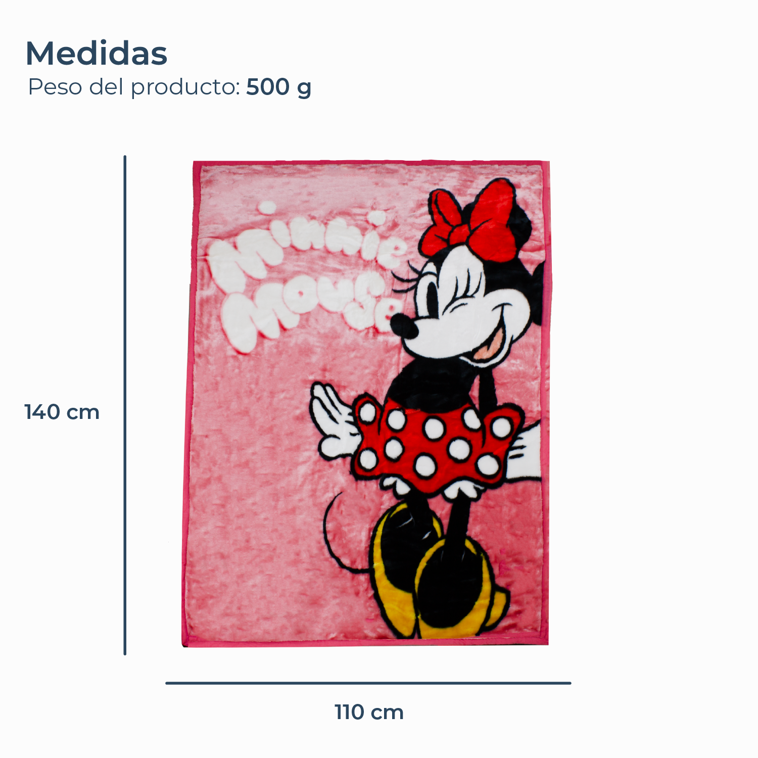 Frazada Ultra Soft Minnie Mouse 110x140cm Rosado Disney