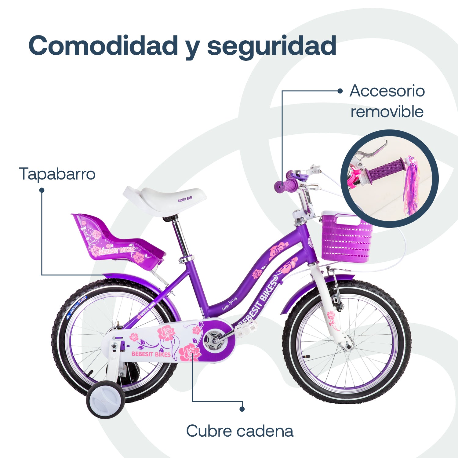 Bicicleta Infantil Queen Aro 16 Morada