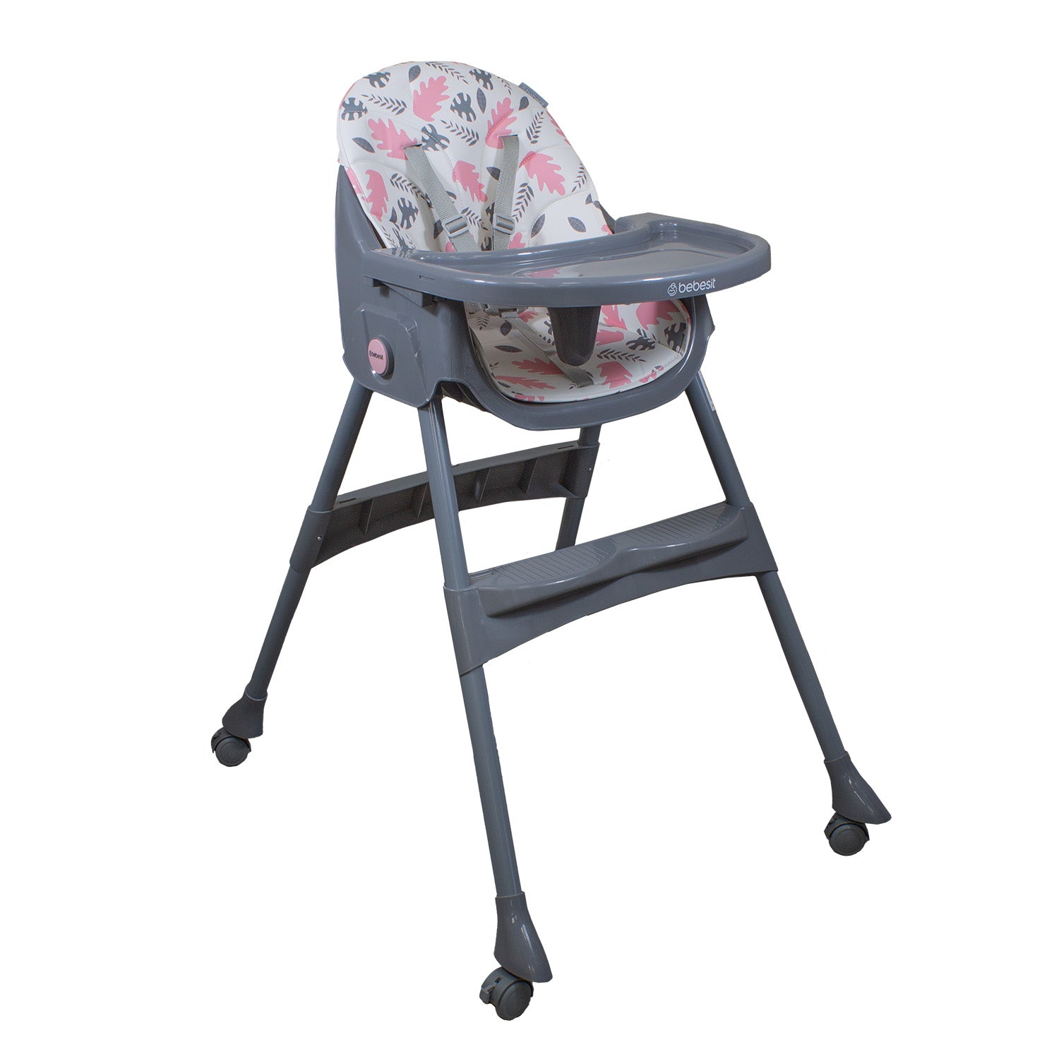 Silla de Comer Steps Rosada