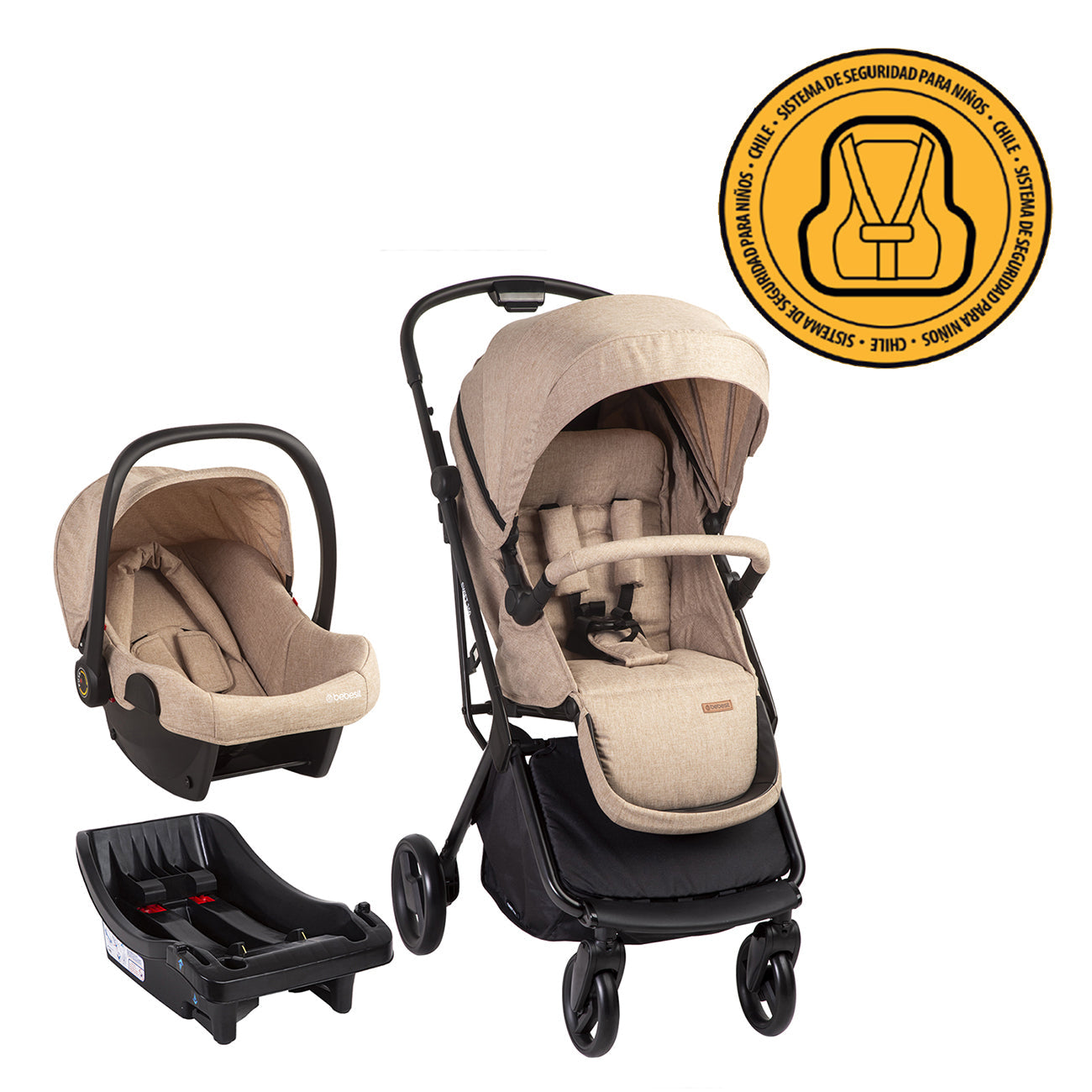 Coche Cuna travel system Swift 360 Beige