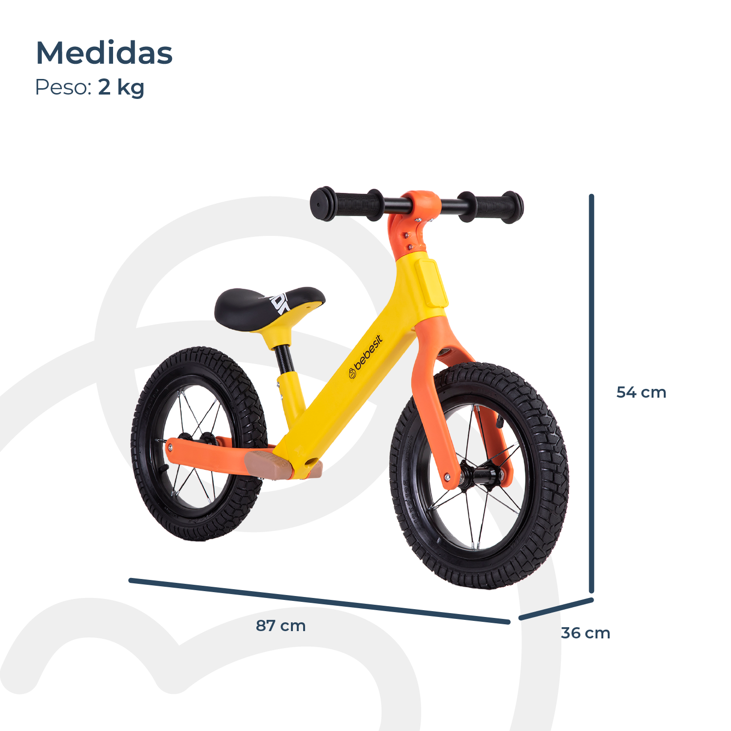 Bicicleta De Equilibrio Aprendizaje Neo Amarillo Bebesit