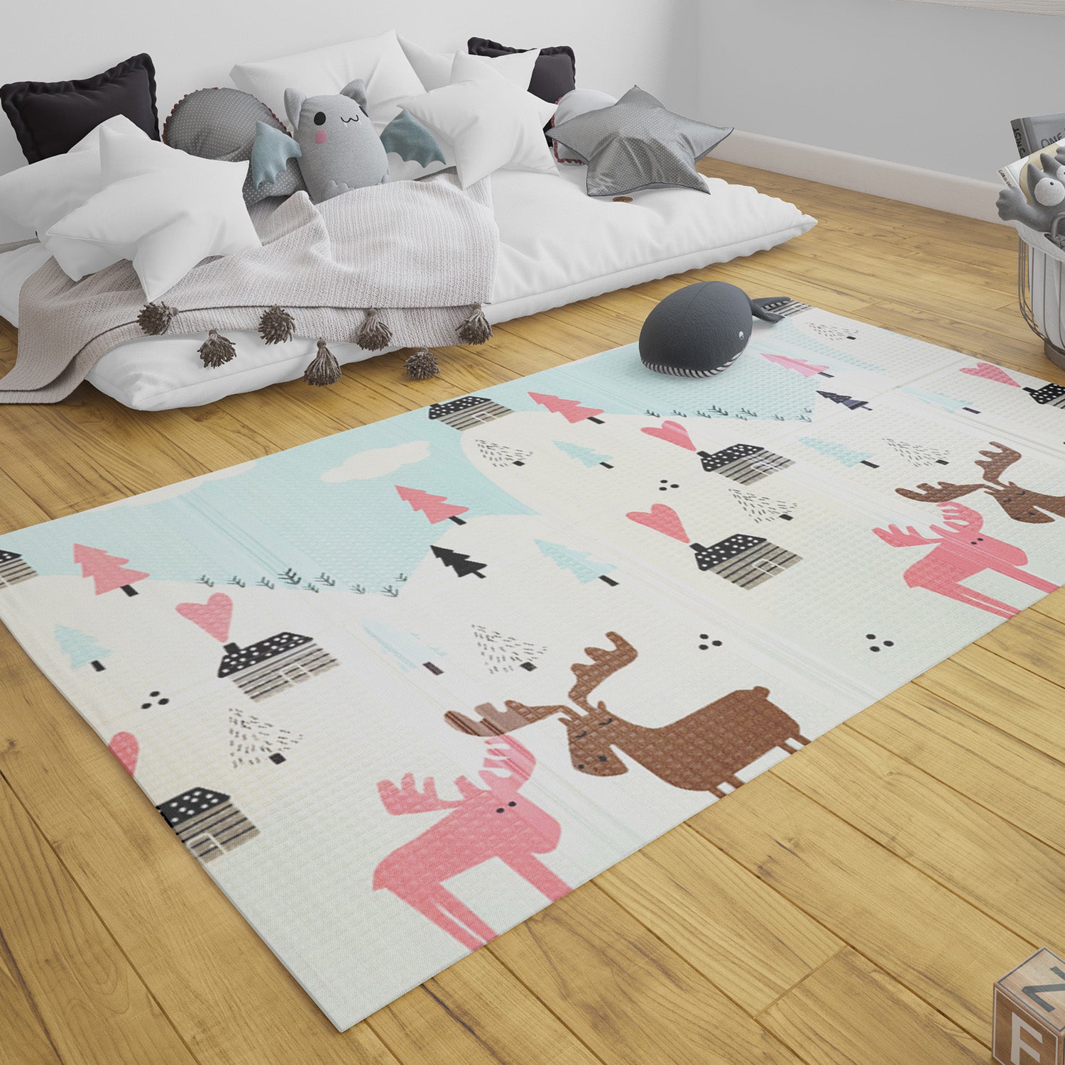 Alfombra Antigolpe Plegable Extra Grueso Premium Auto Montaña