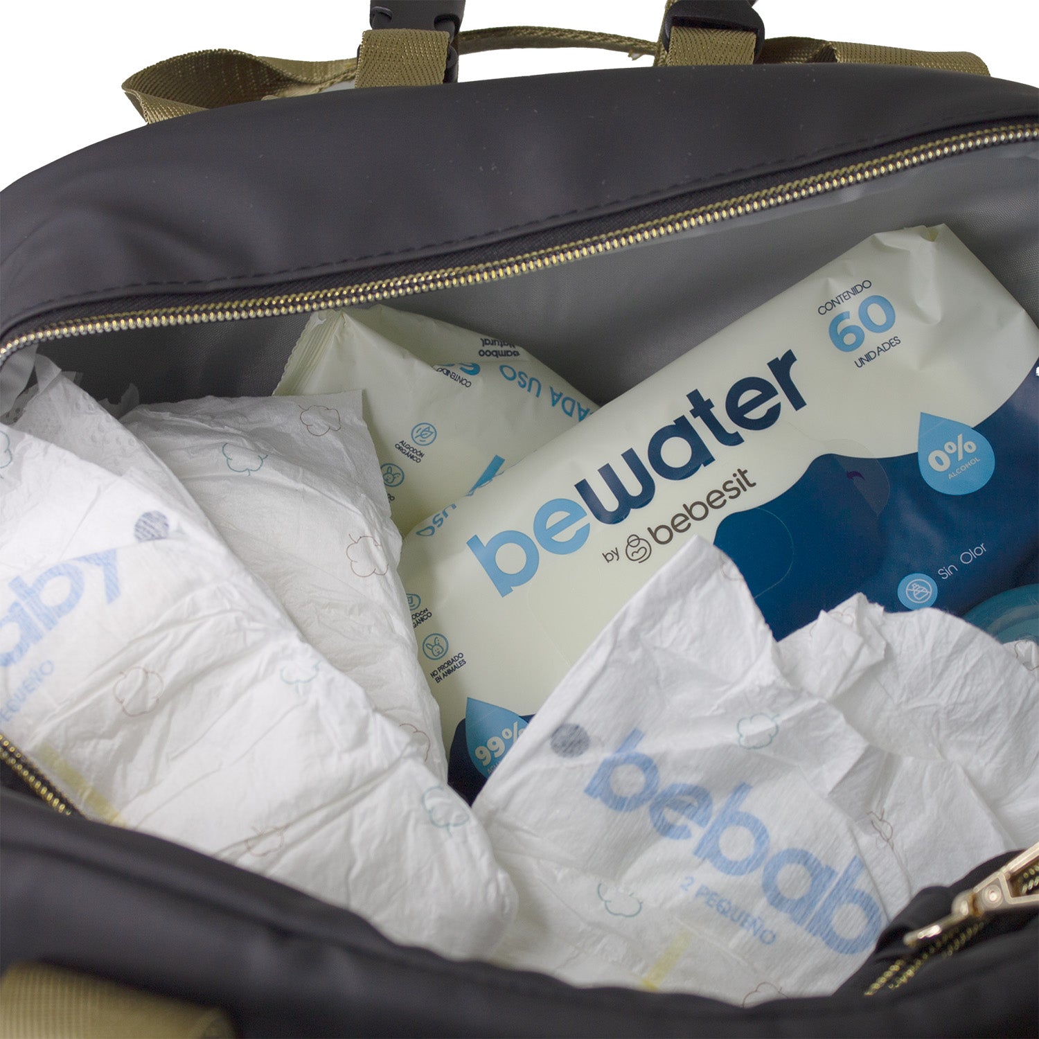 Mochila Maternal Premium Black Gold