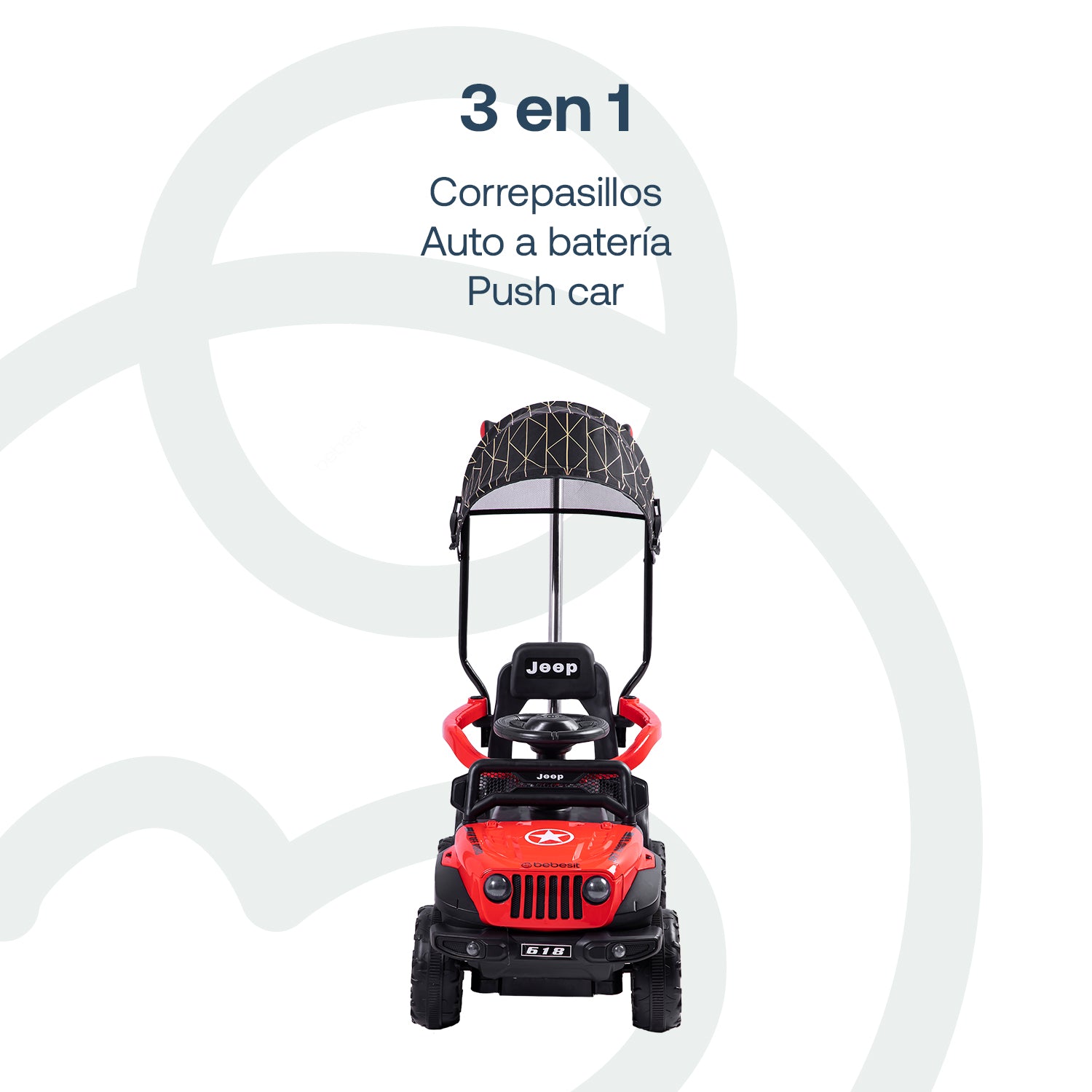 Auto Correpasillo Eléctrico Cruiser Rojo Bebesit