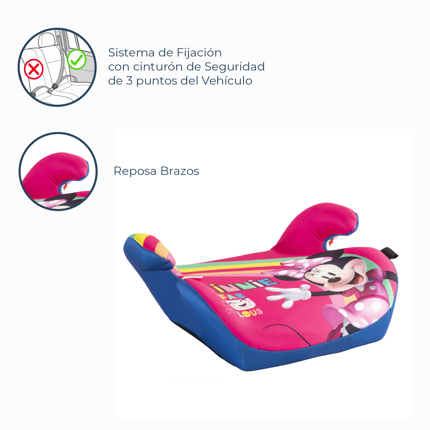 Alzador para Auto Minnie Disney