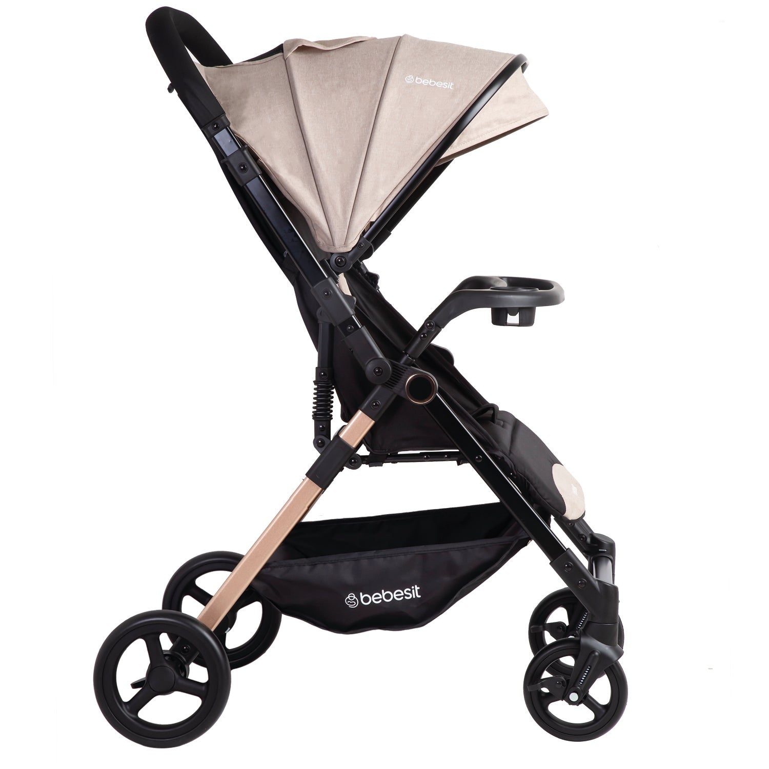 Coche de Paseo City Reversible con Bandeja Beige