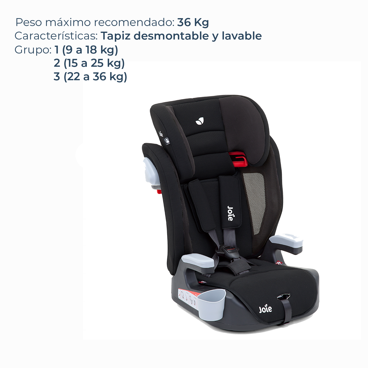 Silla de Auto Butaca Elevate - Two Tone Black