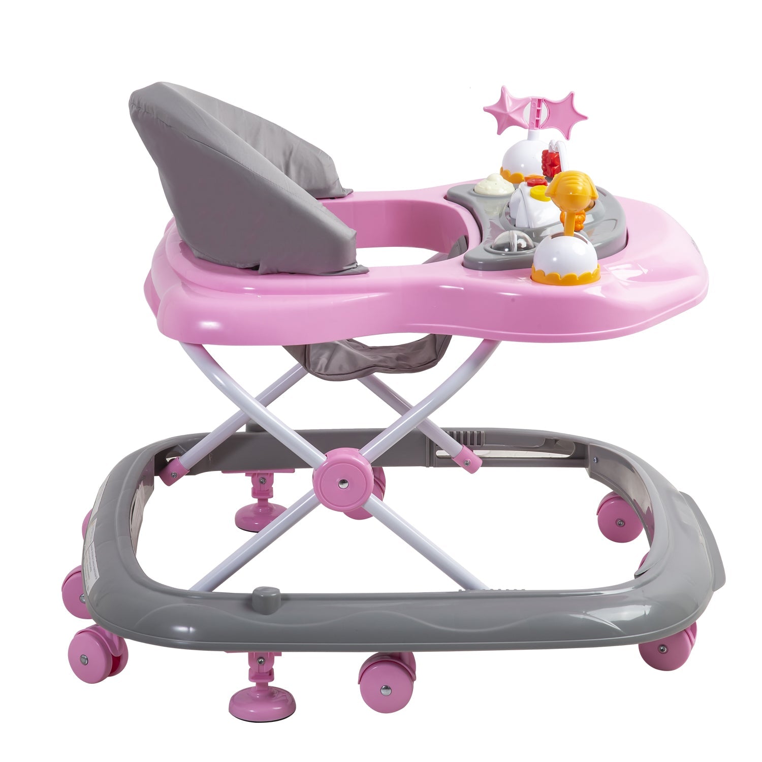 Andador Musical Airbus Gris Rosado