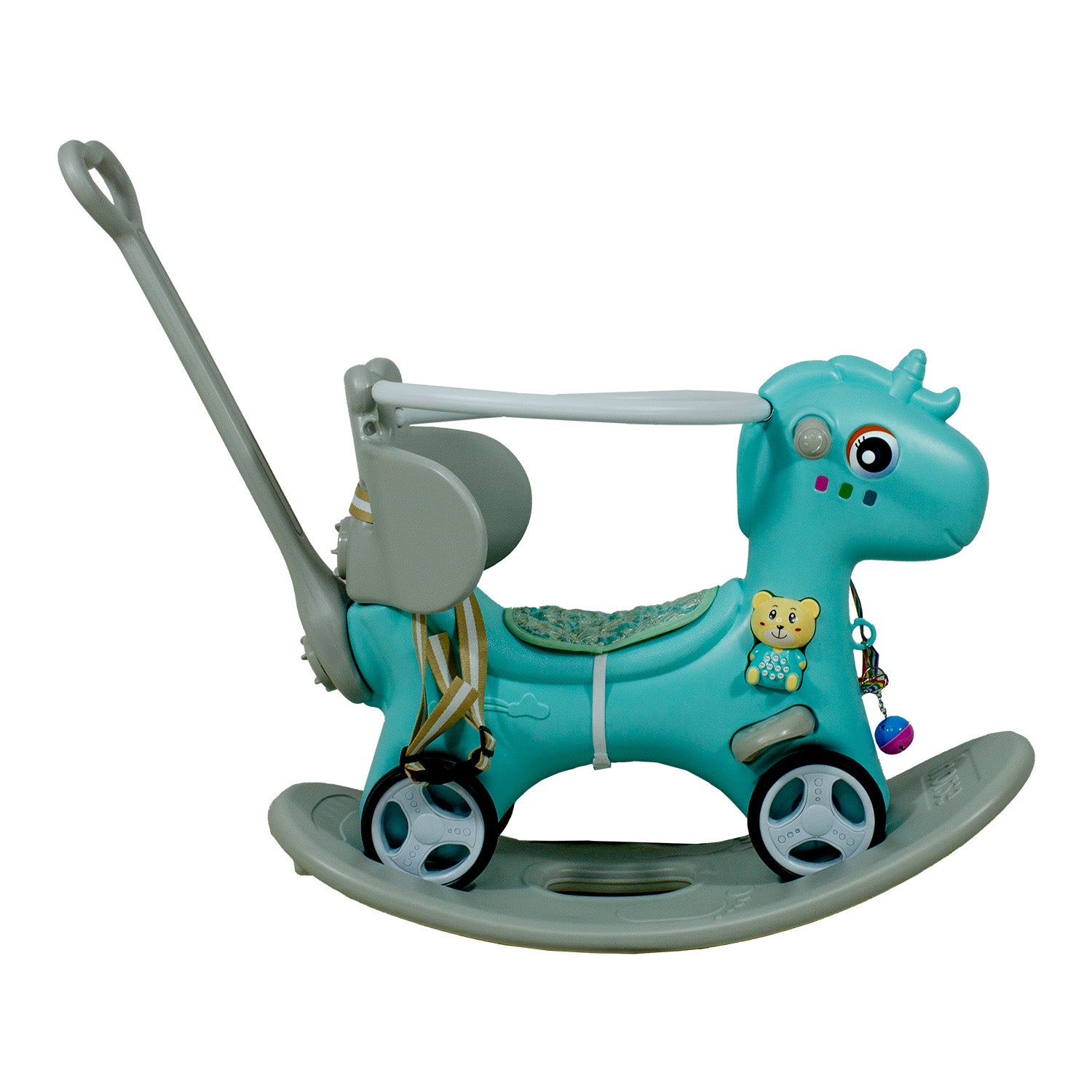 Correpasillo 2 en 1 Balancin con protección acolchado y cascabel