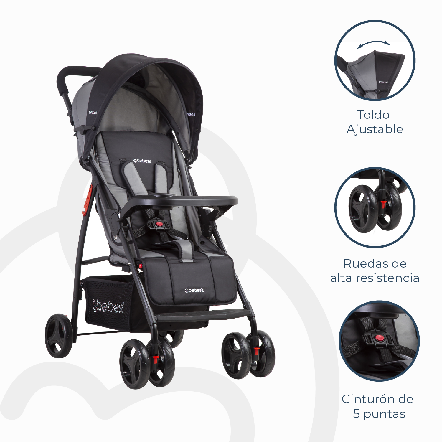 Coche Travel System Summer  Gris