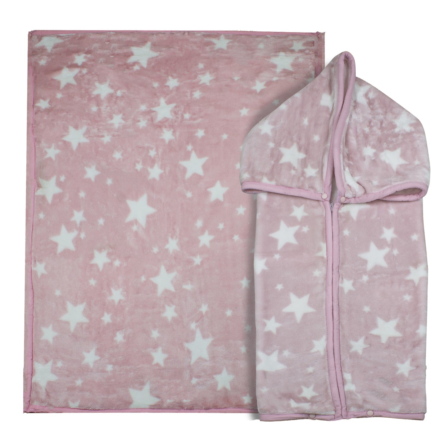 Saco con Broche Ultra Soft Estrella 80x110cm Rosado Bebesit