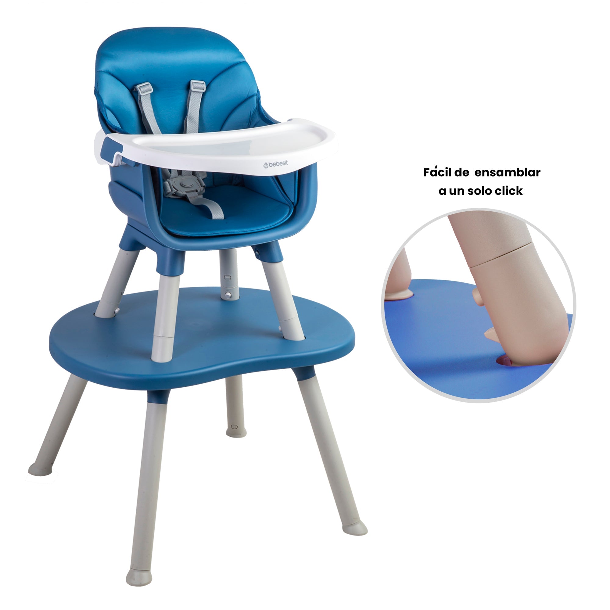 Silla de Comer Baby Desk 4 en 1 Azul Bebesit