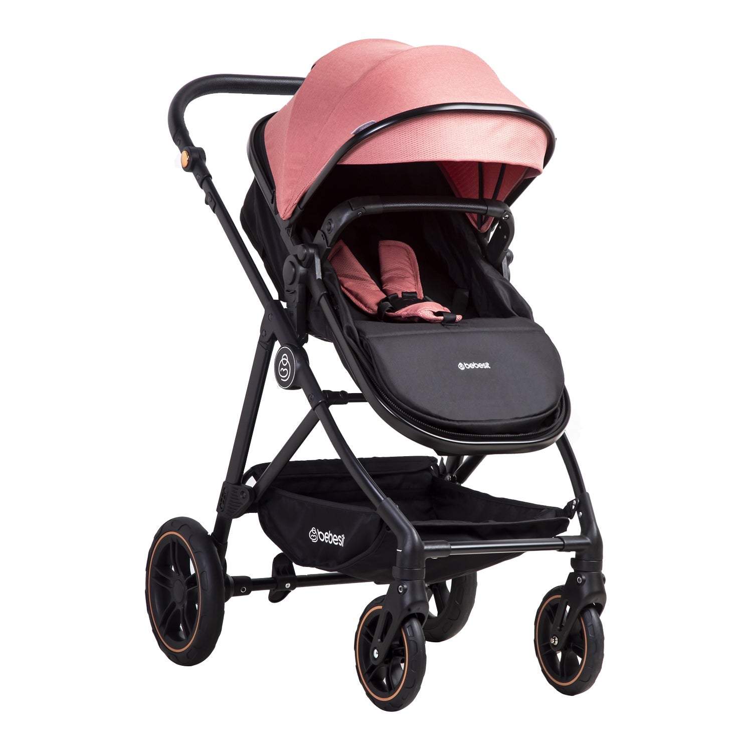 Coche Cuna Paseo Street Rosado Bebesit