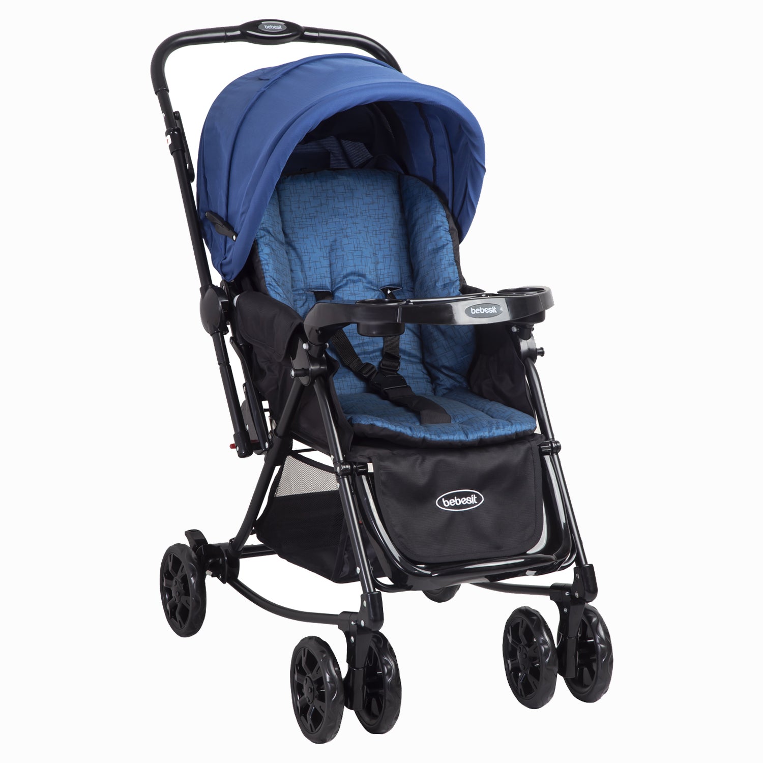 Coche Cuna Paseo Balancin SX Azul