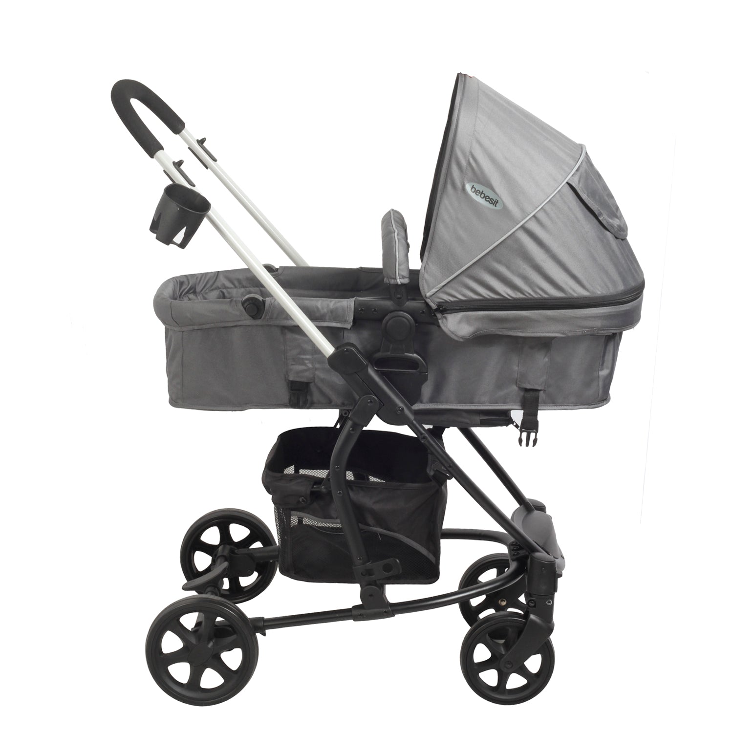 Coche Cuna travel system Alfa Negro