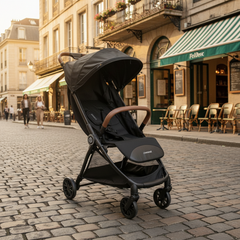 Coche de Paseo Aire Cabina Ultra compacto Negro