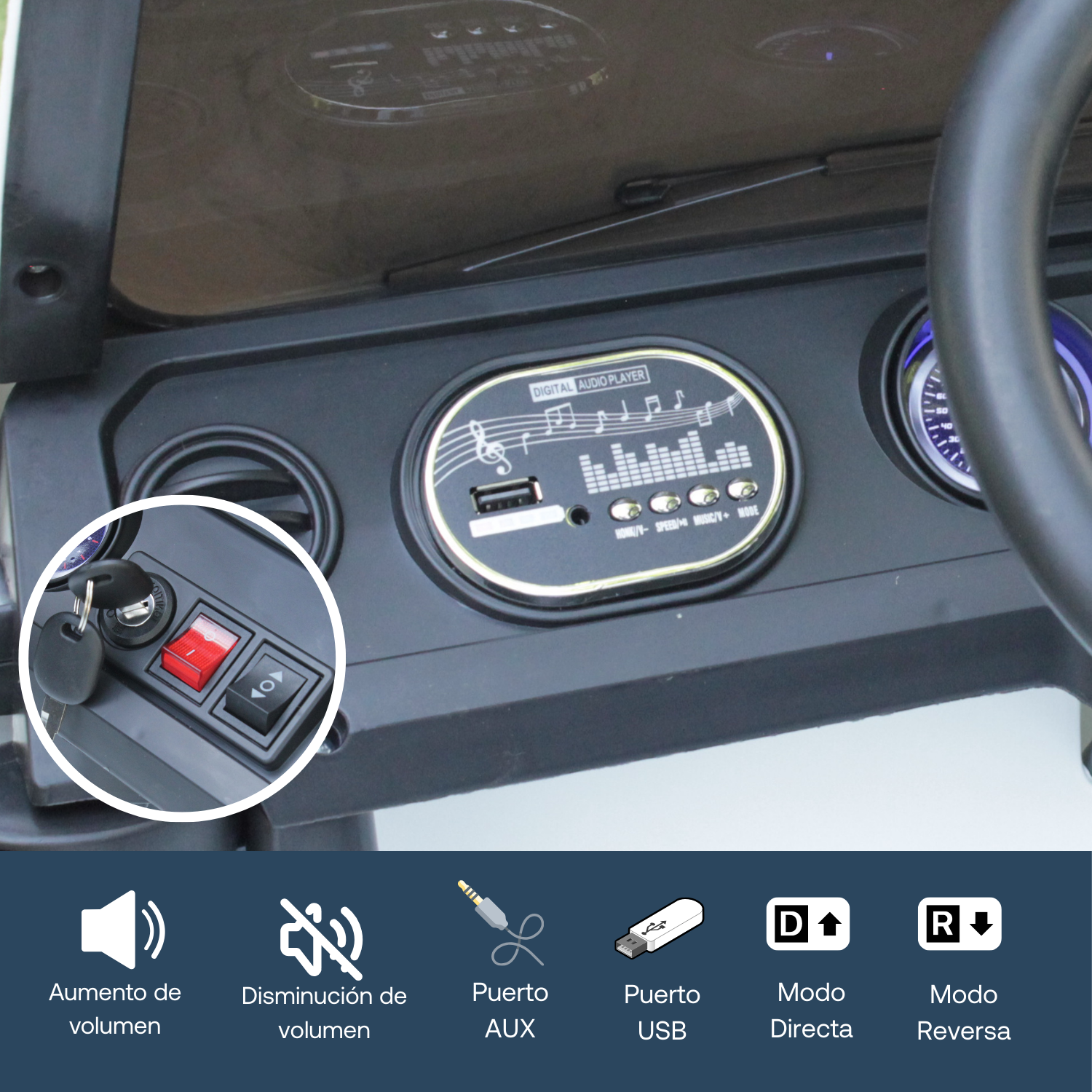 Camioneta Eléctrica Renegade Negro Bebesit