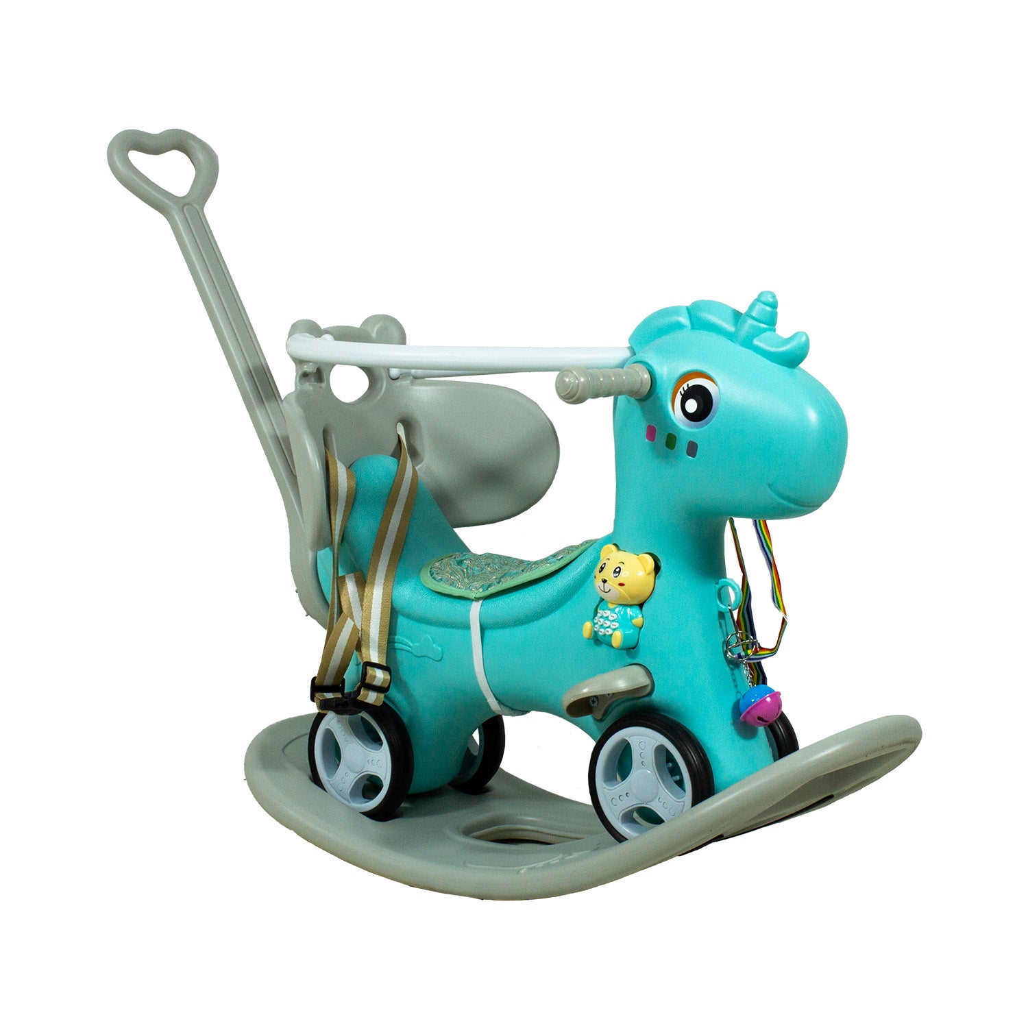 Correpasillo 2 en 1 Balancin con protección acolchado y cascabel