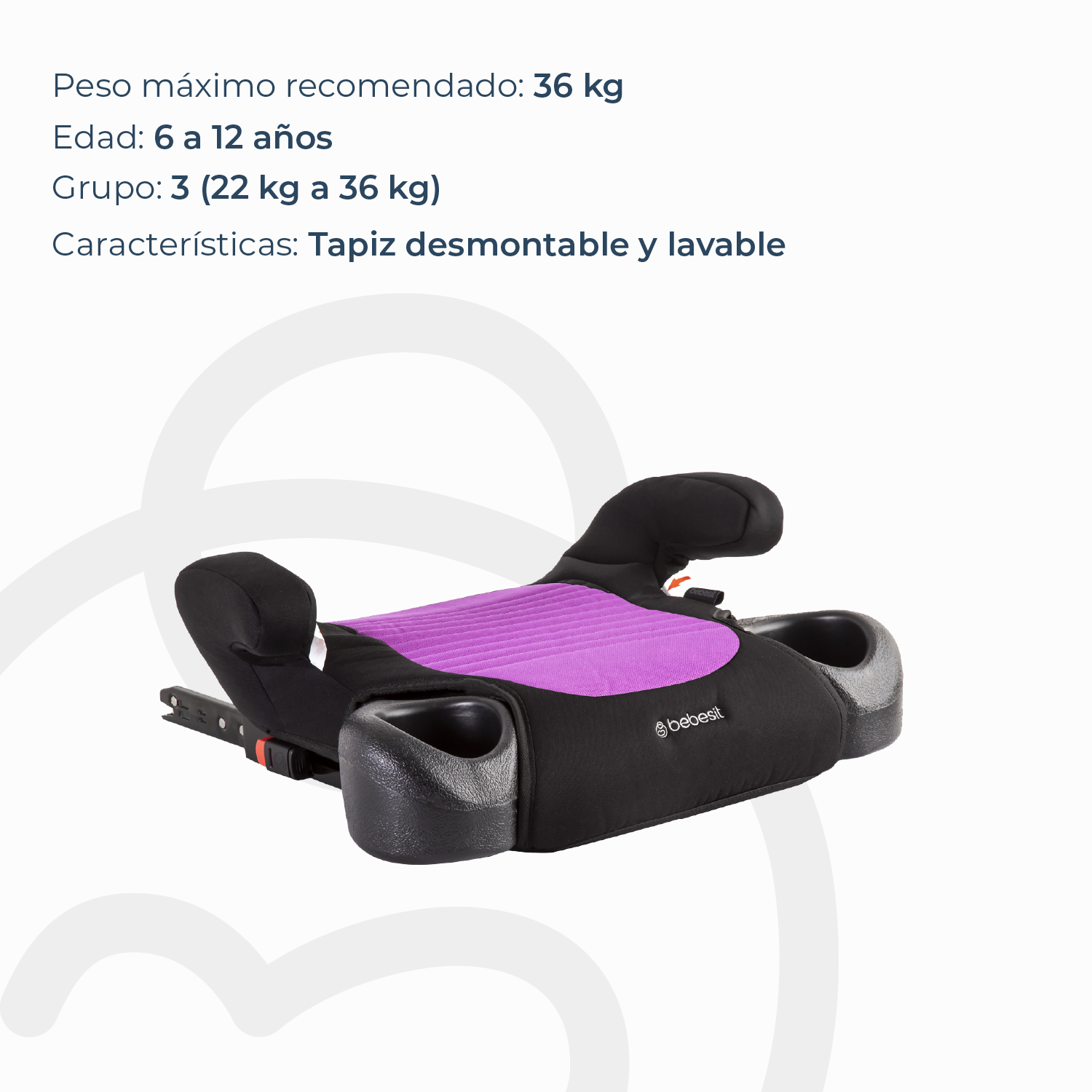 Alzador Isofix Purpura Bebesit