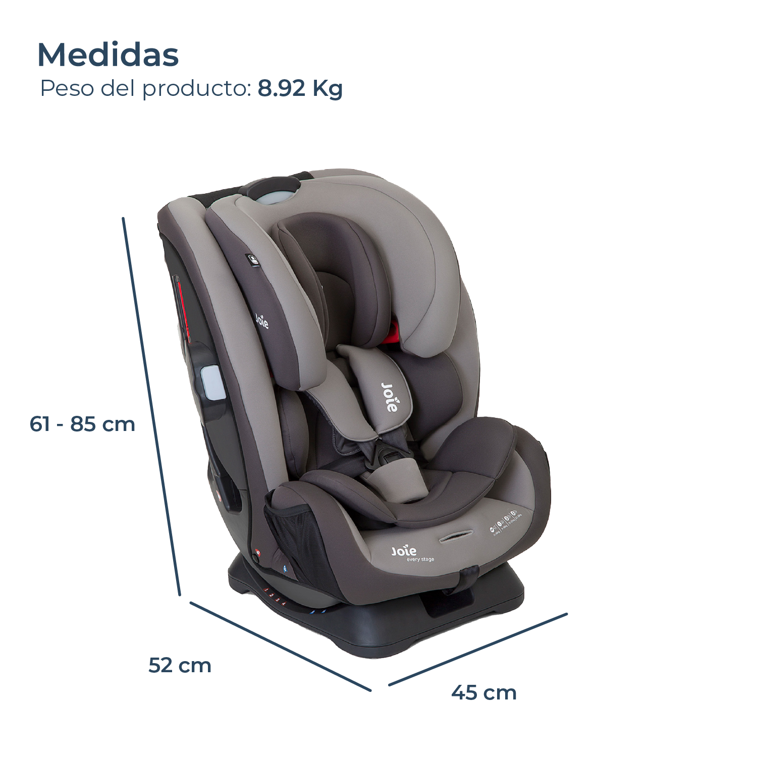 Silla de Auto Convertible Every Stage Dark Pewter